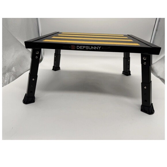 Adjustable Height Aluminum RV Step Stool Stable Foldable Platform Support 1k lbs - Picture 14 of 16